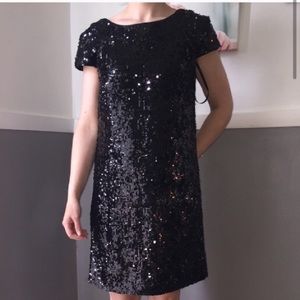 Black sequin Banana Republic dress